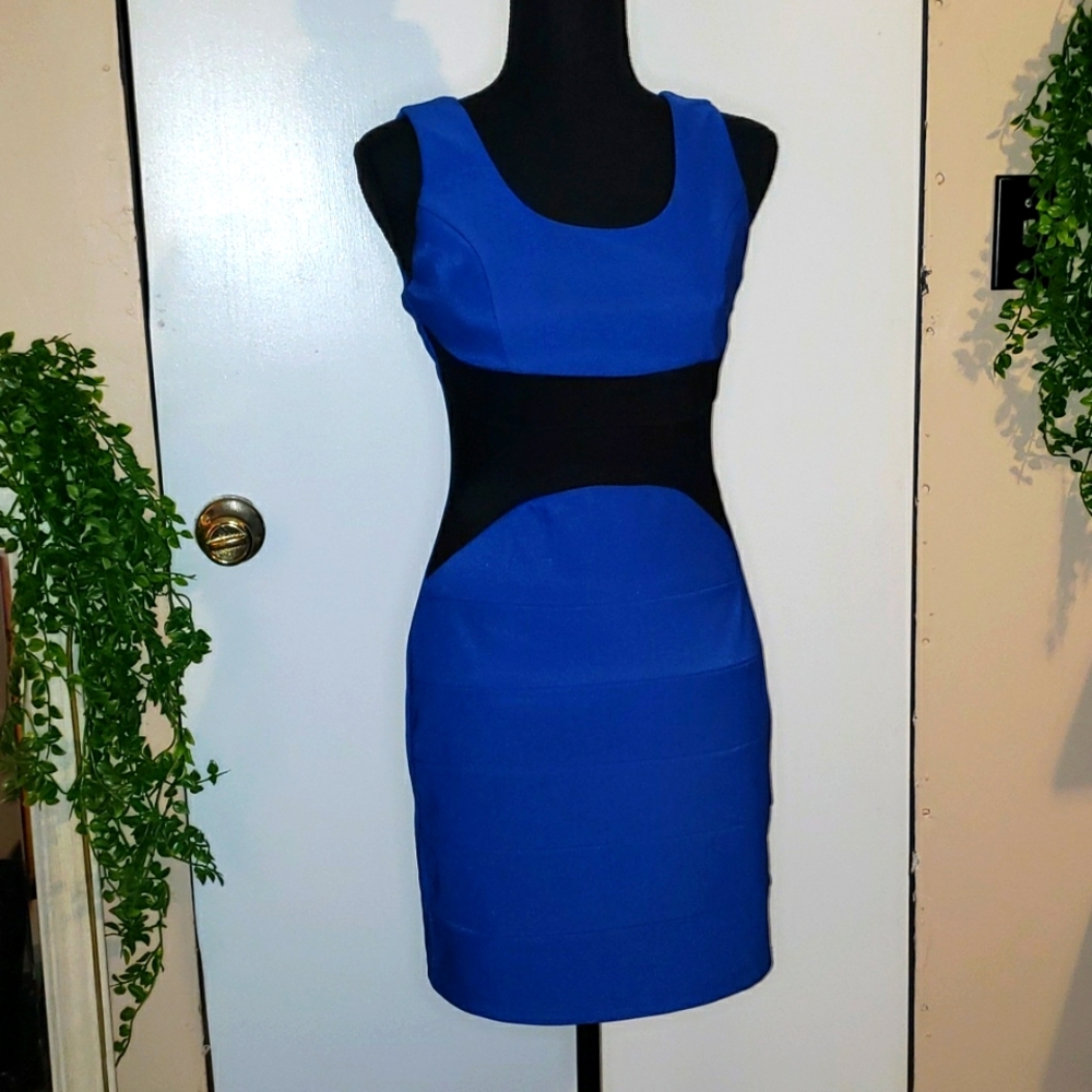 Deb Blue&Black Dress Sz S